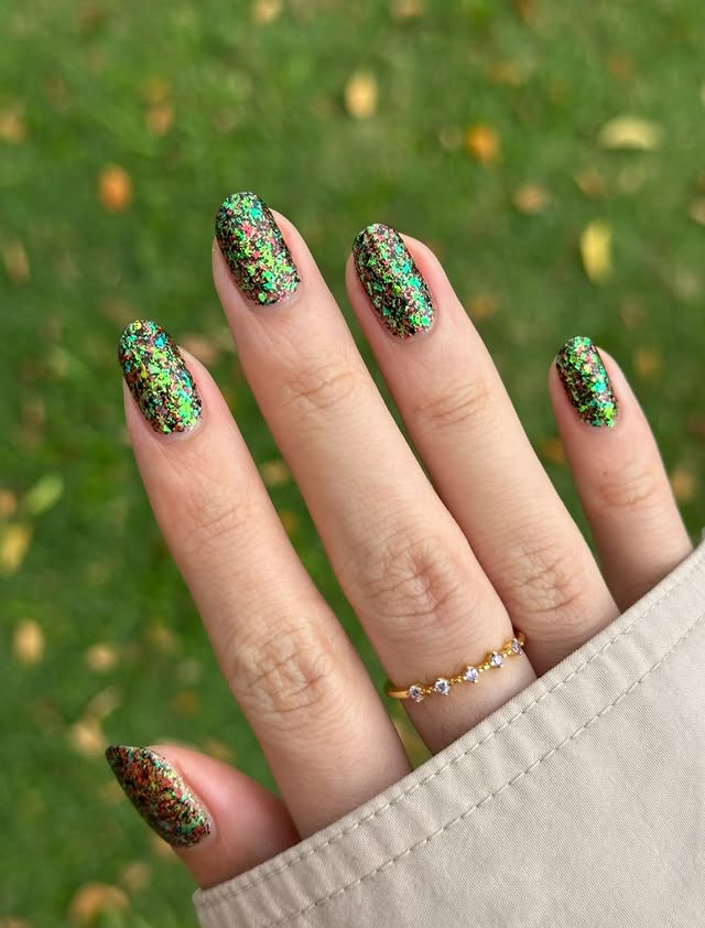 Instagram post by @natttynails for Caitlyn Minimalist. Caption reads: [...] apple 🍎 

*pr/affliate: ring from....