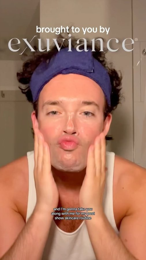 Instagram post by @jjniemann for Exuviance. Caption reads: I can genuinely say... My skin has never felt or....