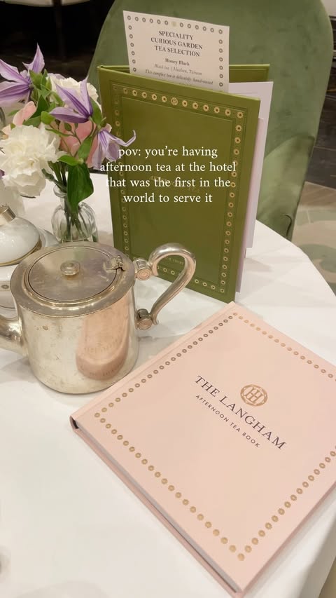 Instagram post by @maddiespostcards for The Langham Hotels & Resorts. Caption reads: ad/gifted - In 1865, The Langham Hotel in London....
