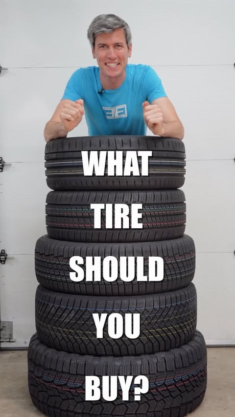 Instagram post by @engineeringexplained for Continental Tire. Caption reads: #Ad What type of tires are you running? Seasonal....