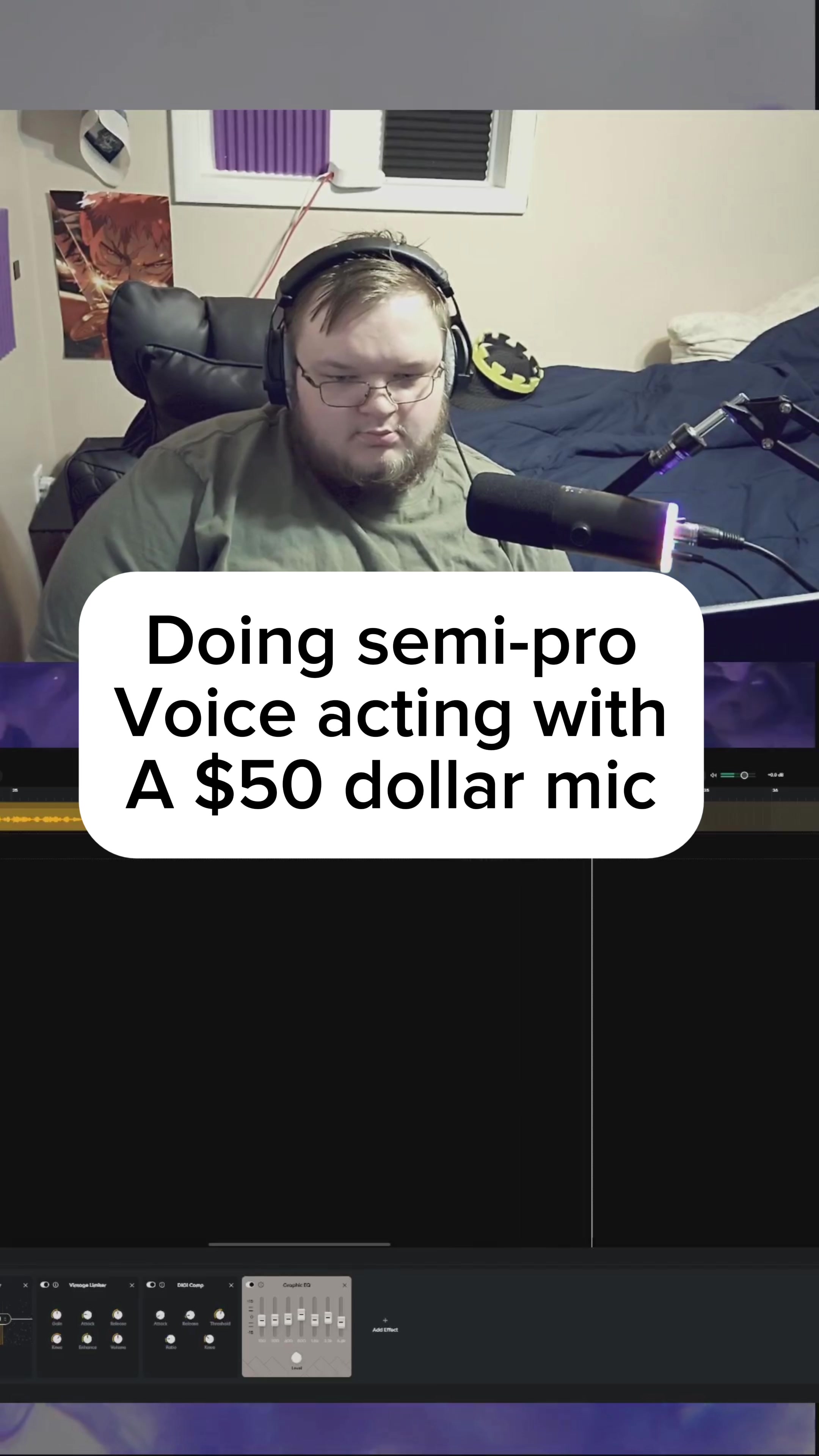 TikTok post by @apollyonsteel for TONOR Microphone. Caption reads: Huge thanks to @TONOR Mic for letting me try out....