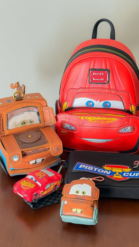 Instagram post by @thaddybears for loungefly. Caption reads: [...] Disney and Pixar Cars collection from....