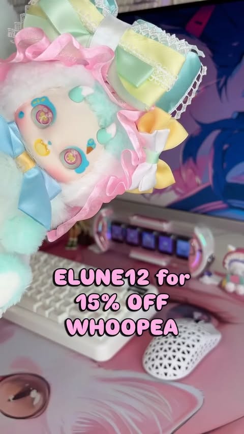 Instagram post by @elune.unboxes for Whoopea. Caption reads: [...] to use my code ELUNE12 to get 15% Off....