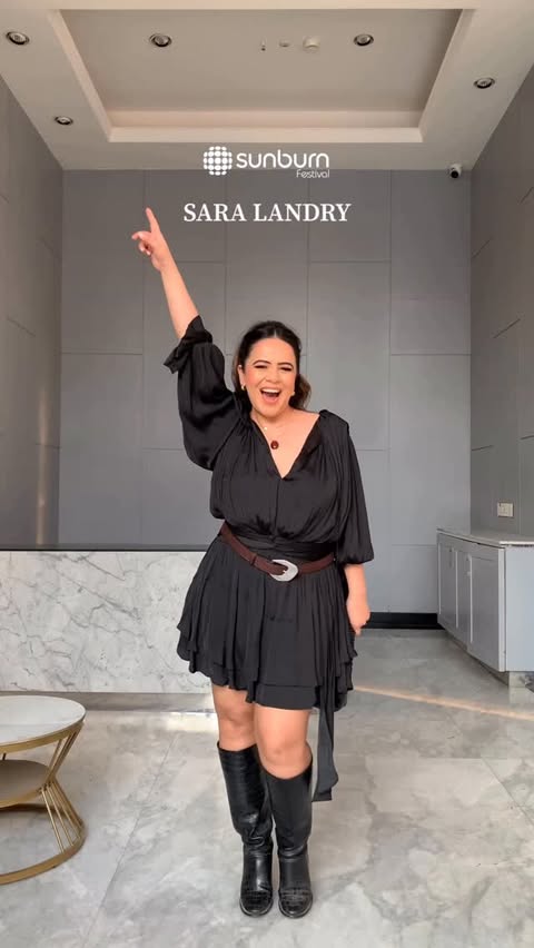 Instagram post by @thefashionchauvinst for BookMyShow. Caption reads: Party mode activated with @sunburnfestival - the....