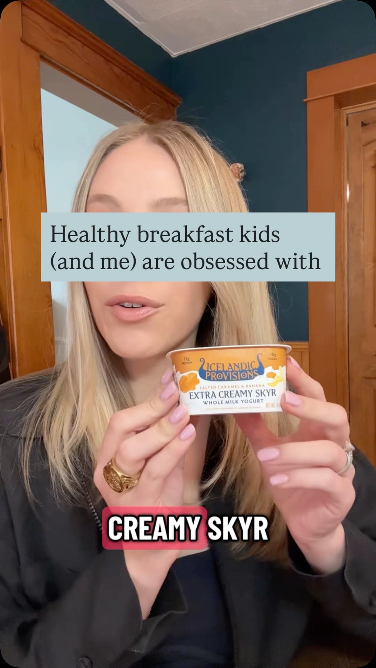 Instagram post by @chelsea_explains for Icelandic Provisions. Caption reads: Today is the perfect day to try this hack because....