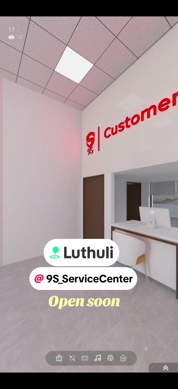 TikTok post by @9aice for Tecnomobile. Caption reads: 9S Luthuli Service Center will open soon.#repair....
