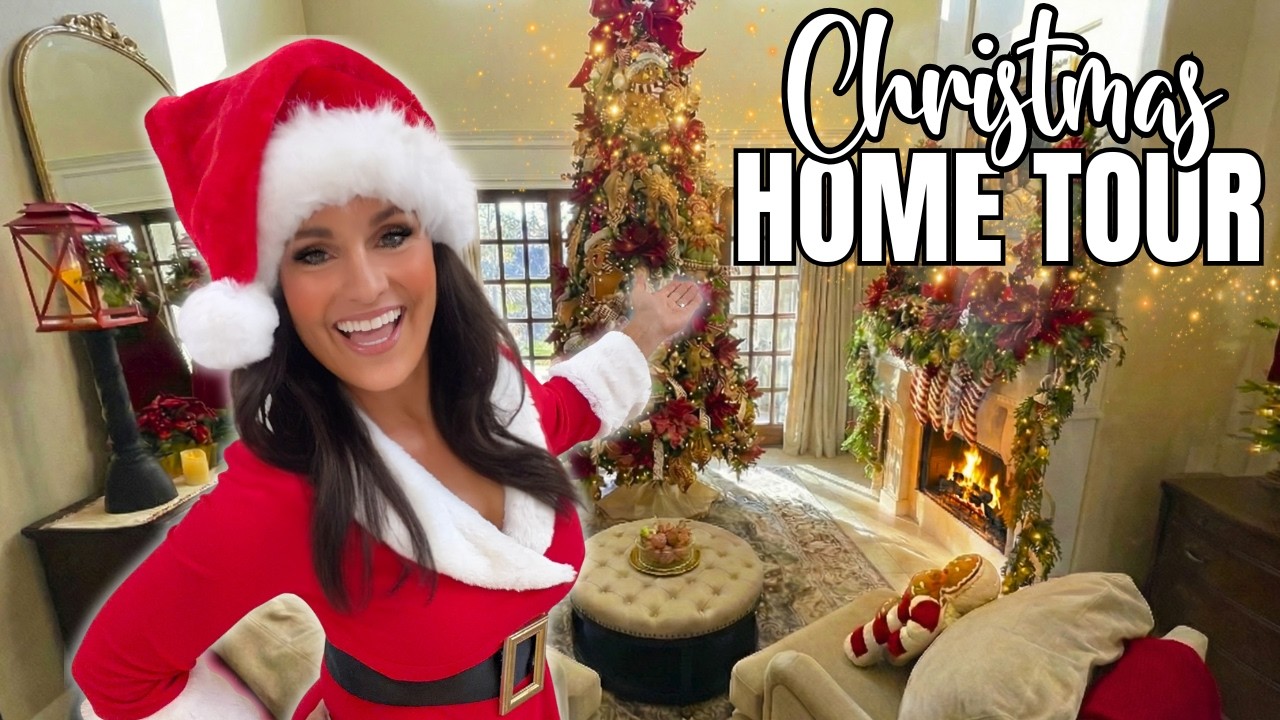 YouTube post by @designedtothenines for FOREO. Caption reads: The Most Magical Christmas Home Makeover I’ve Ever....