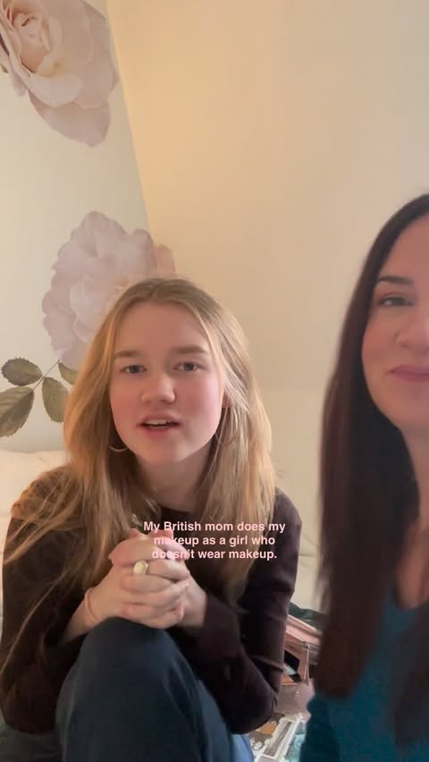 Instagram post by @jessicajohnson7_ for Tower 28 Beauty. Caption reads: My British mom does my makeup as a teen girl who....