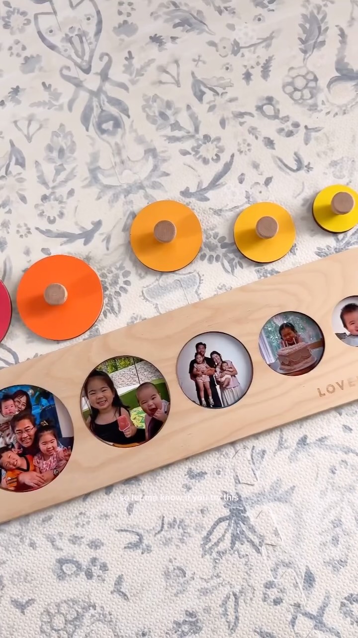 Instagram post by @jasmnekim for Lovevery. Caption reads: Now he squeals with excitement when he opens each....