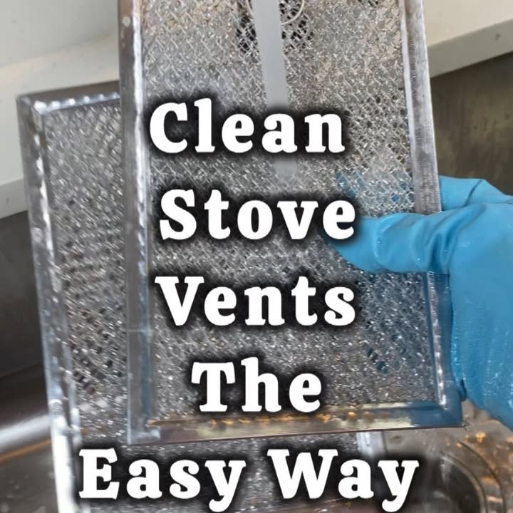 Instagram post by @cleansnob for Cascade. Caption reads: Easy way to clean stove hood vents with no....