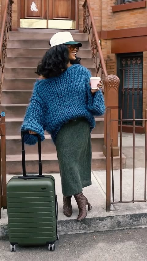 Instagram post by @co_bee for Away. Caption reads: [...] shoes, ideas and little room to move. @away....