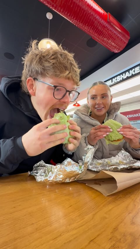 Instagram post by @alistairalmond for Five Guys Burgers & Fries. Caption reads: AD Five guys put bread to bed and lettuce try....