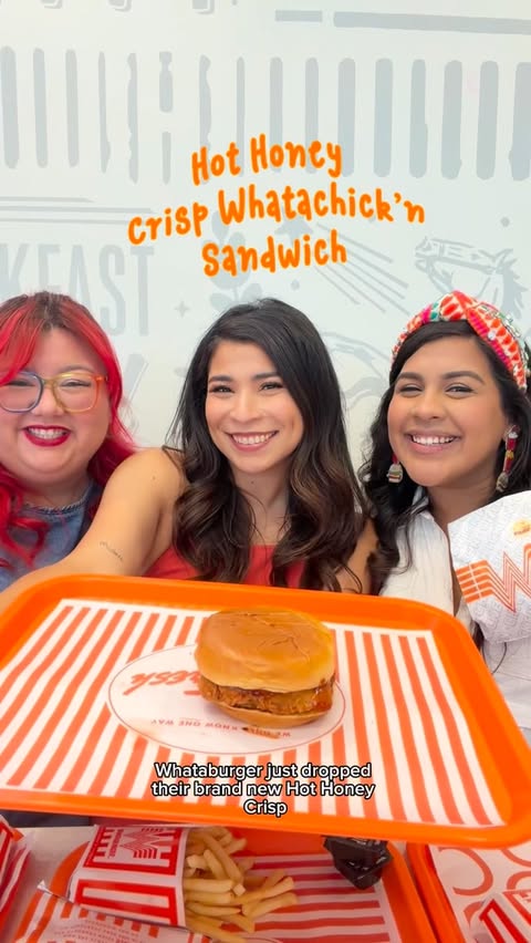 Instagram post by @jeenajimenez for Whataburger. Caption reads: [...] got together to try the new all NEW....