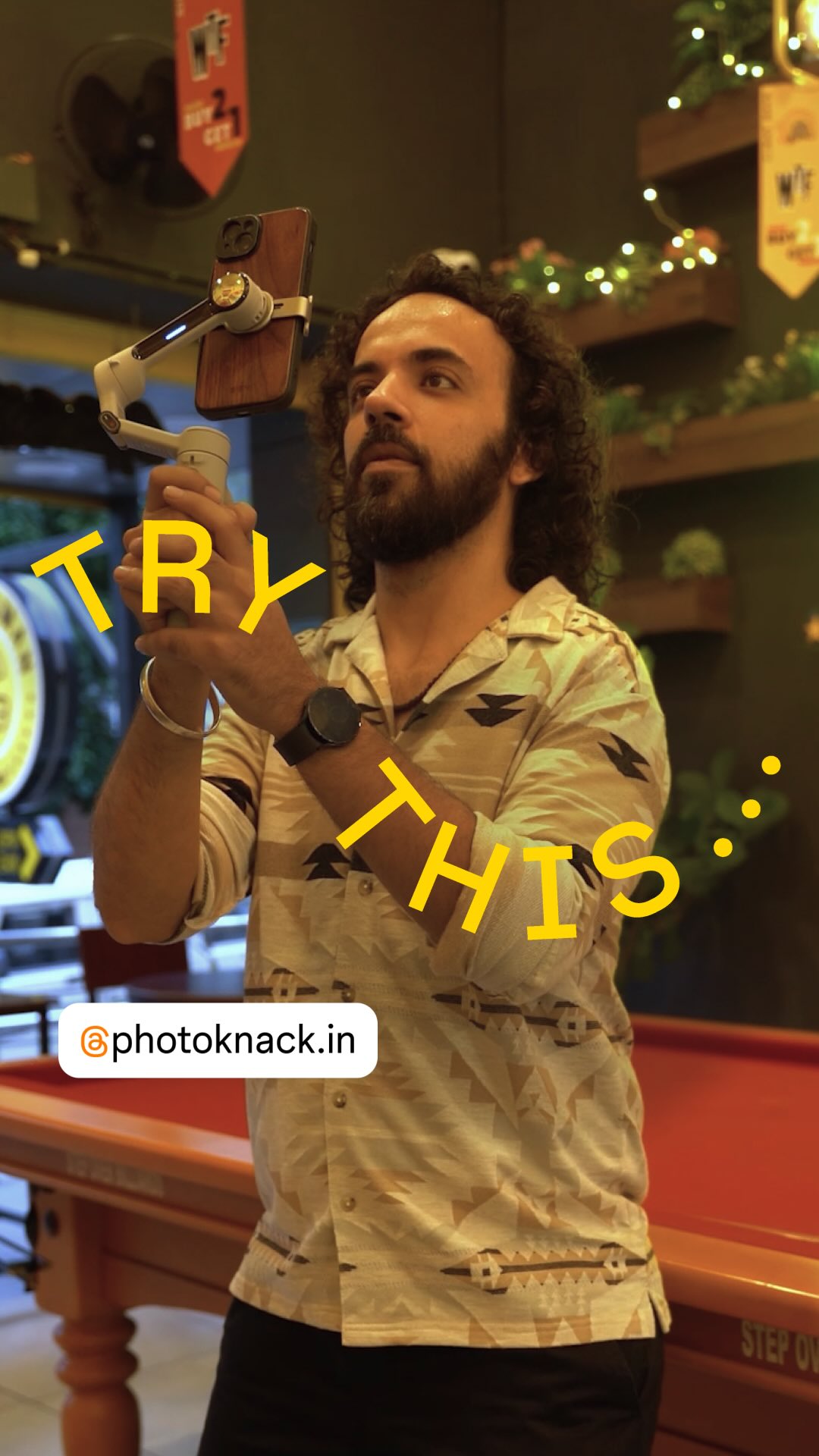 Instagram post by @photoknack.in for Instagram for Business. Caption reads: Watch til the end to receive a free virtual burger....