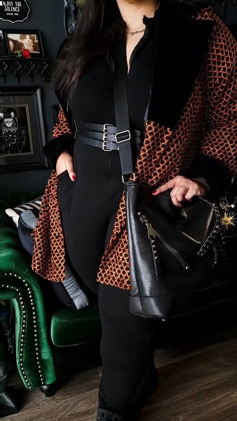Instagram post by @stygiansiryn for Foxblood. Caption reads: Style the @foxbloodshop Mickie Jumpsuit with me....