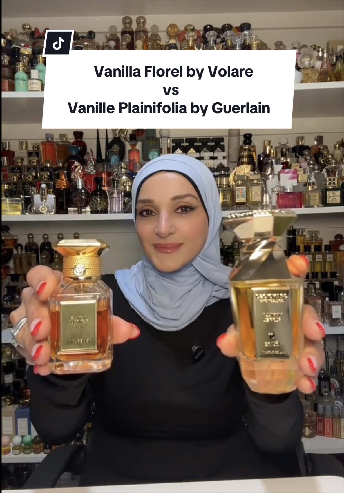 TikTok post by @inemanshome for Maison Asrar. Caption reads: [...] @Volare Perfumes @Guerlain @Maison Asrar.