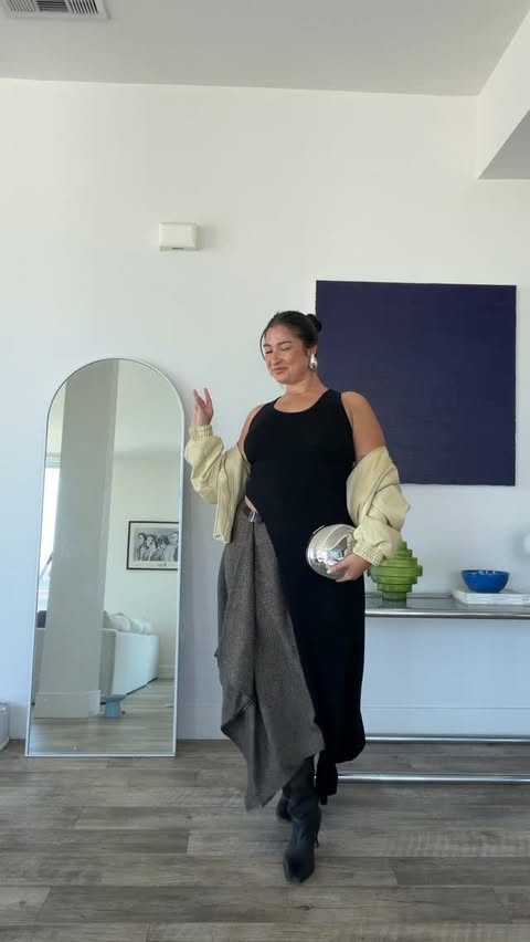 Instagram post by @javiera for nuuly. Caption reads: needed transitional pieces for Fall, so @nuuly....