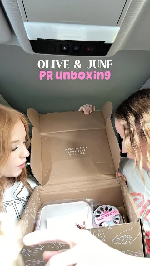 Instagram post by @loveshannoncole for Olive & June. Caption reads: which set should Azaira do & which set should I....