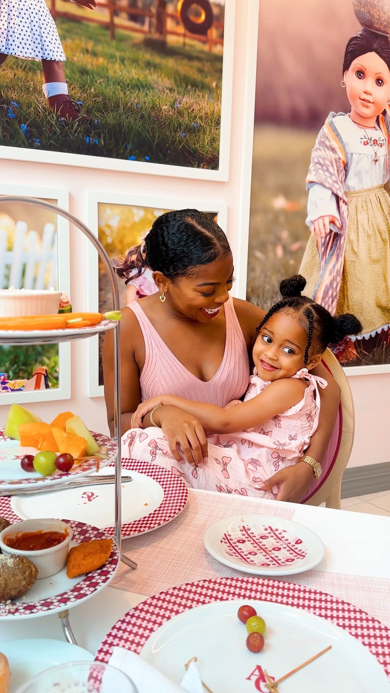 Instagram post by @ayeciara for American Girl. Caption reads: Spend the day with us at @americangirlbrand! 💕✨....