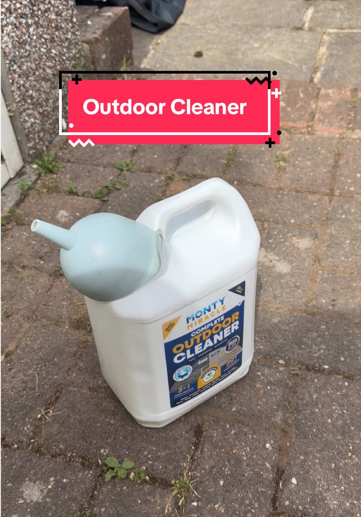TikTok post by @anumsfamilyinuk for Monty Miracle. Caption reads: @Monty Miracle Complete Outdoor Cleaner — tough on....