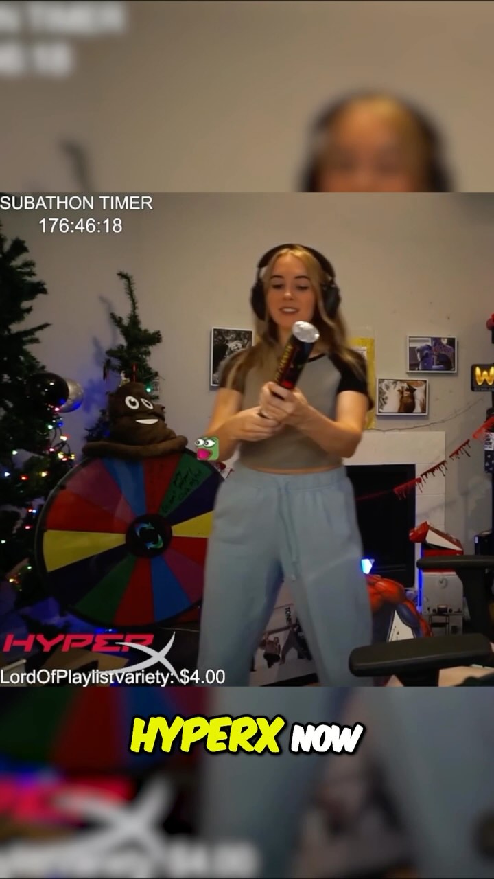 Instagram post by @emilycctwitch for HyperX. Caption reads: Super excited to be apart of the HyperX fam!....