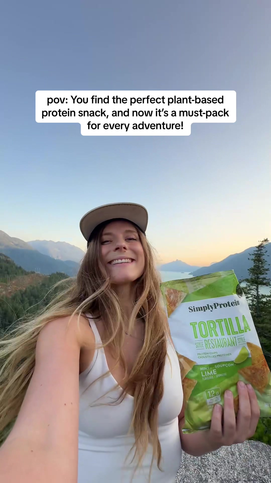 TikTok post by @wandering_withdirtyfeet for SimplyProtein. Caption reads: My secret to staying energized all summer long?....