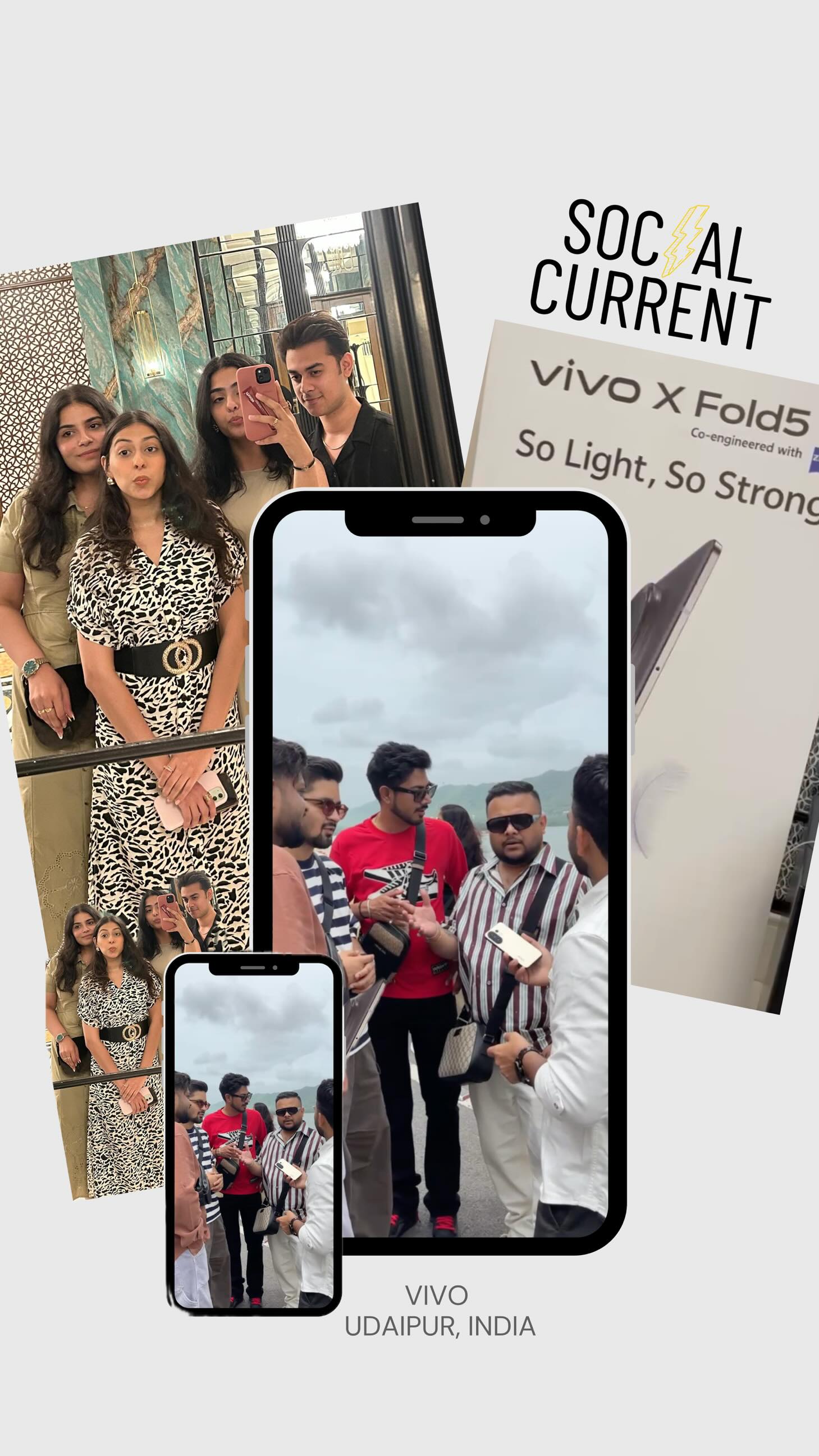 Instagram post by @therahulaghosh for Social Current India. Caption reads: Social Current brought the energy bolt to the vivo....