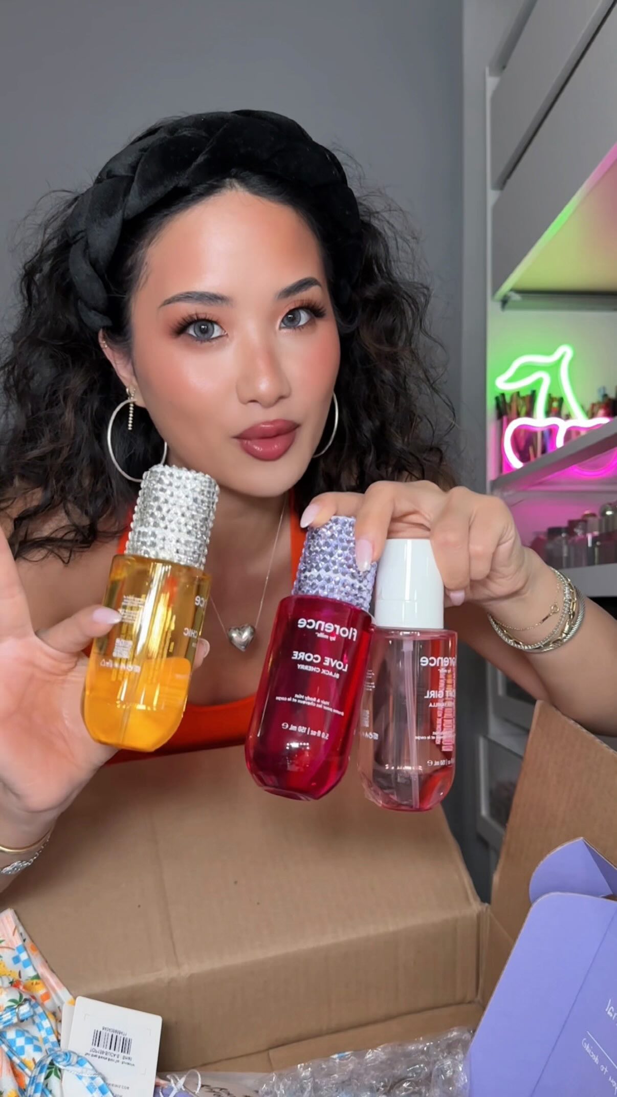 Instagram post by @demingai for florence by mills. Caption reads: Rate this beauty pr box yall 📦💝

All things....