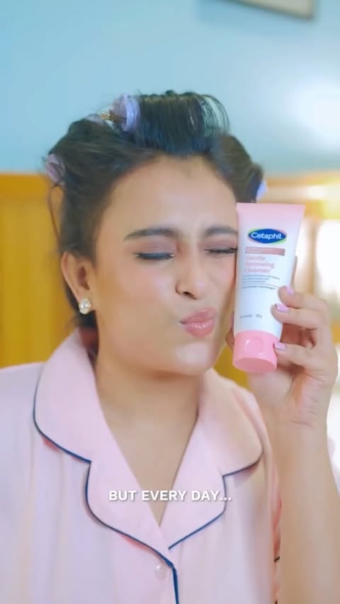 Instagram post by @alluring_udita for Cetaphil. Caption reads: [...] that feels as good as it looks with Cetaphil....
