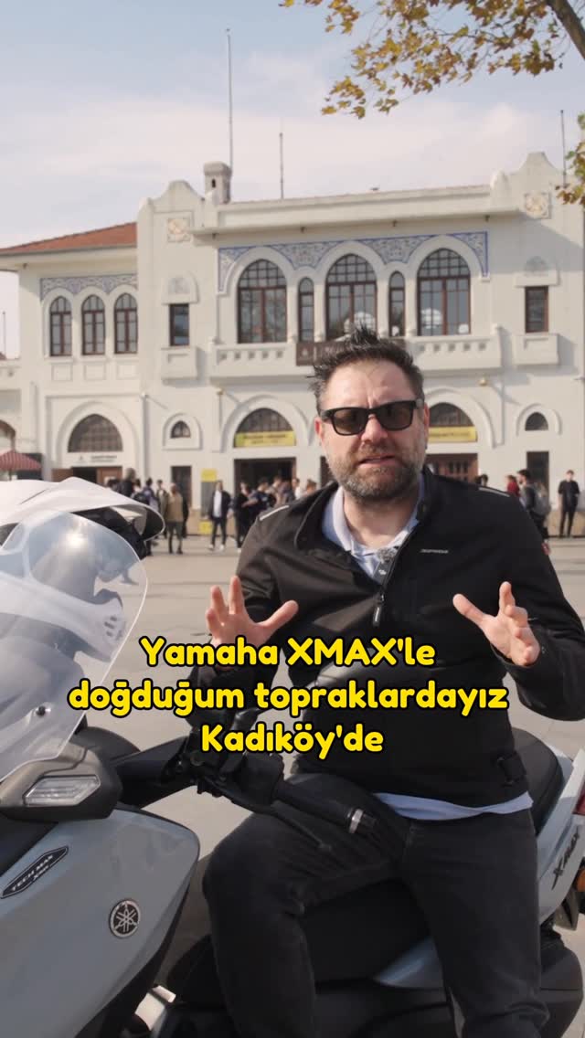 Instagram post by @onurcakiofficial for Yamaha Motor. Caption reads: Yamaha XMAX'le Kadıköy'de MAXimum Lezzet....