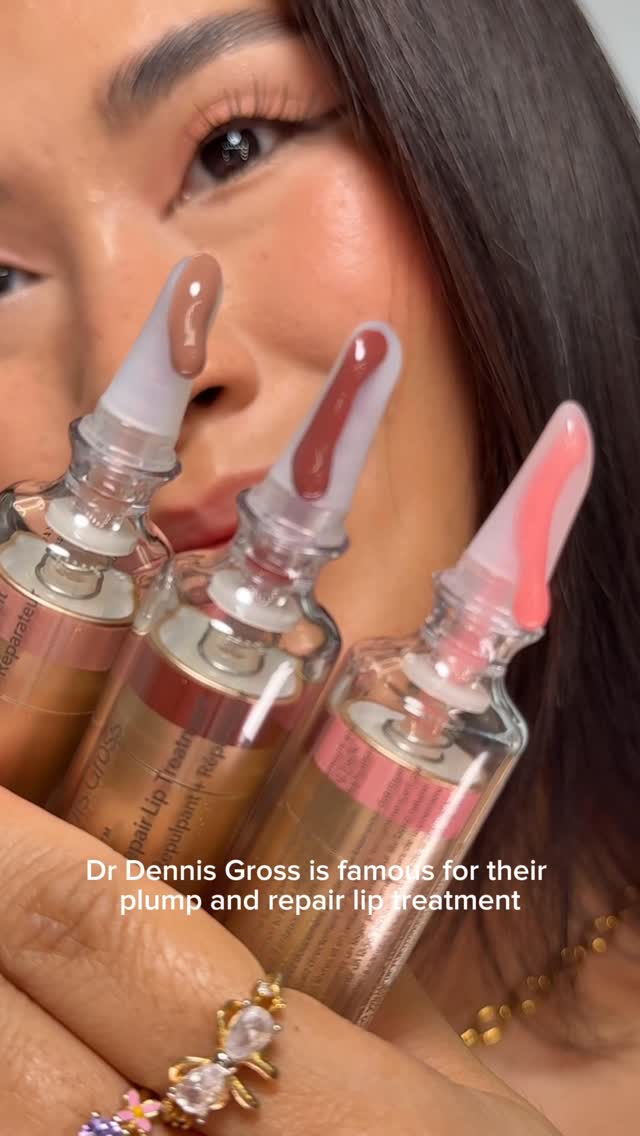 Instagram post by @ling.kt for Dr Dennis Gross. Caption reads: 💋 my favourite lip plumper now comes in 4....