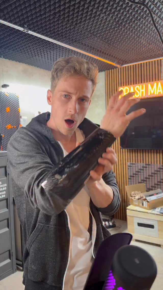 Instagram post by @crashmakerspace for Creality. Caption reads: BATMAN ARMS 💥

I show you how to make real life....