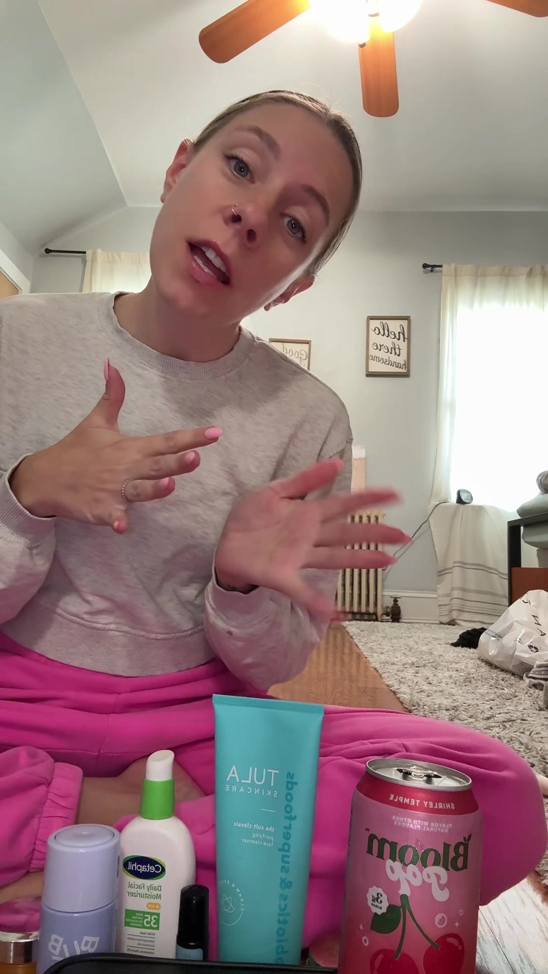 TikTok post by @marissaandrea1 for Clara & Fritz. Caption reads: Skin care while pregnant is confusing to me @Bloom....