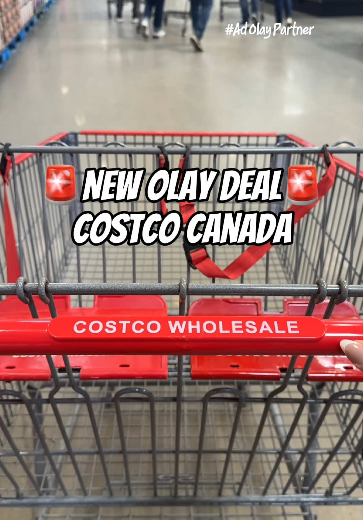 TikTok post by @couponcutiecanada for OLAY. Caption reads: #ad The @Olay Skin Care Fresh Outlast body wash....