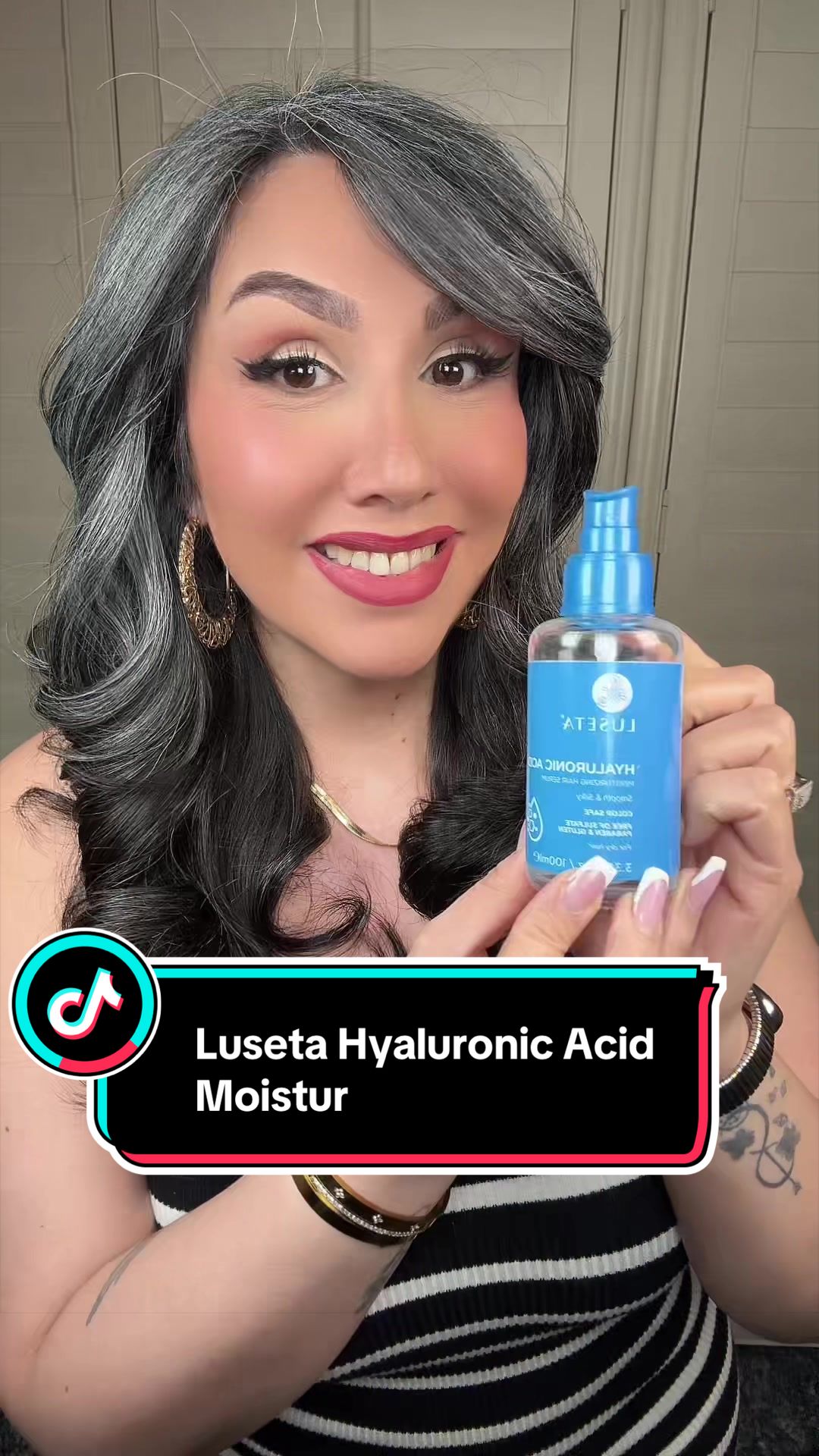 TikTok post by @limon.con.ron for Luseta Beauty. Caption reads: [...] #cabellosaludable #cuidadocapilar @Luseta....