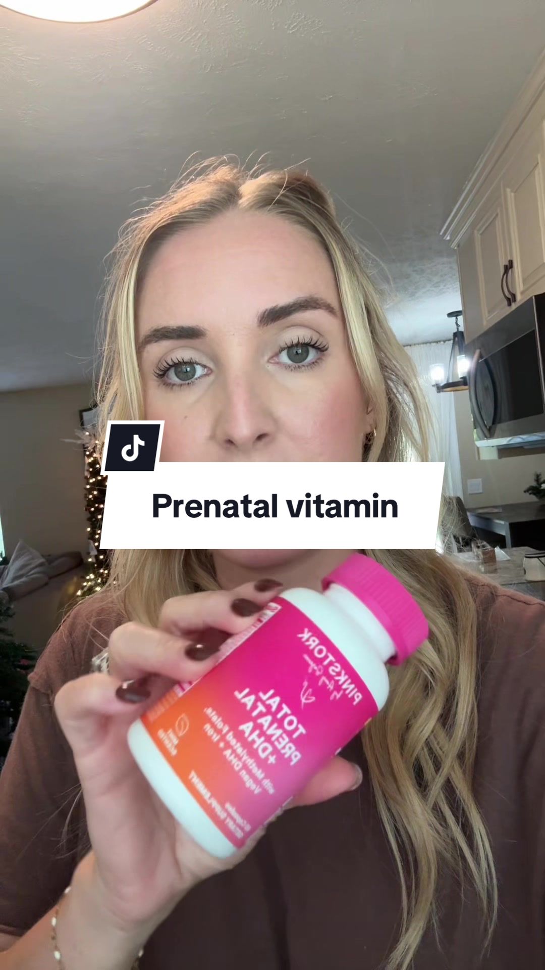 TikTok post by @kristinfreeberg for Pink Stork. Caption reads: [...] all of the products I have used from @Pink....