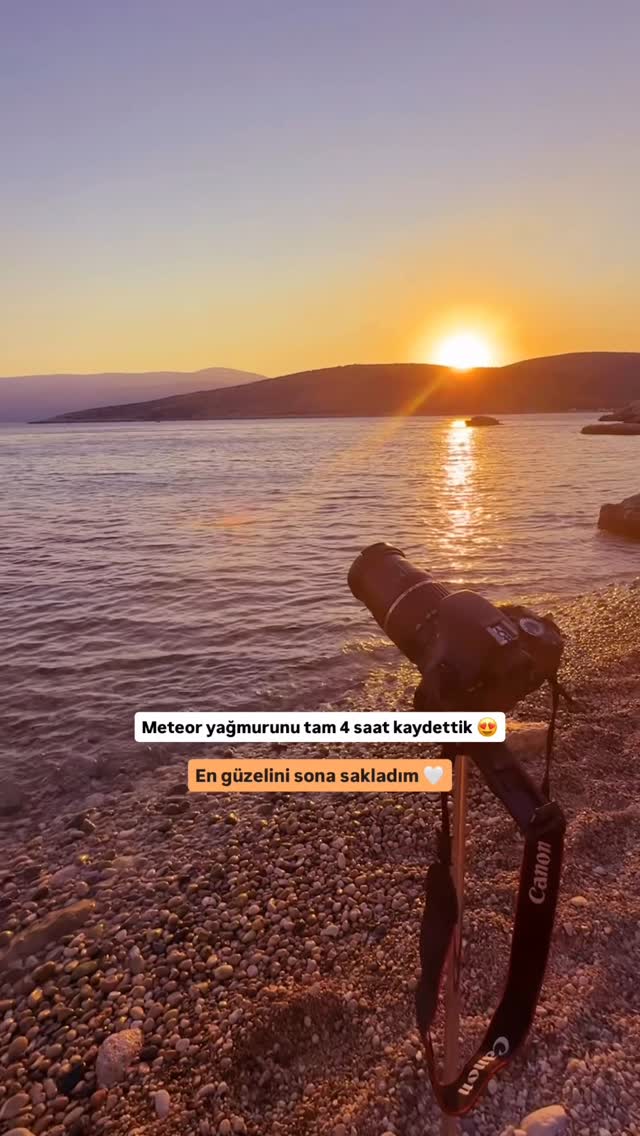 Instagram post by @bendegelicem for A101. Caption reads: Karşınızda Perseid Meteor yağmuru. Çerezya....