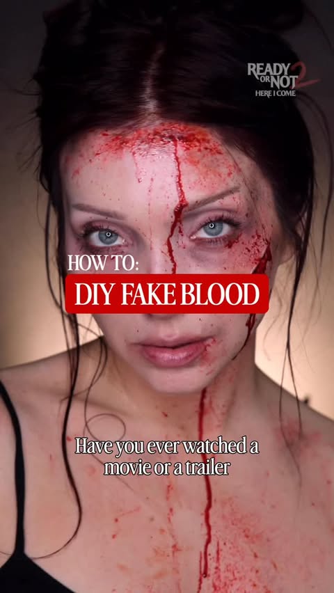 Instagram post by @christina.alexandraa for Searchlight Pictures. Caption reads: DIY fake blood, just in time for the release of....
