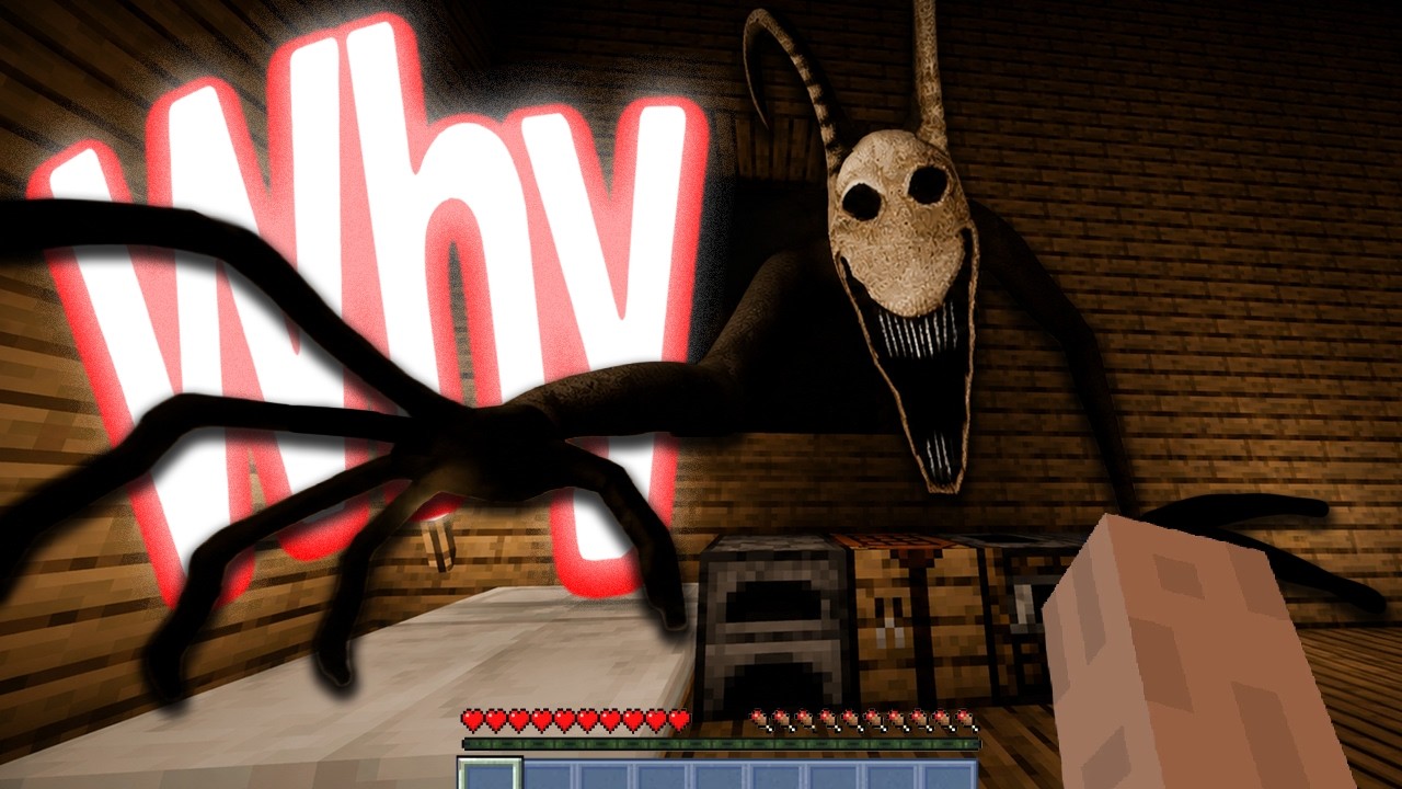 YouTube post by @Gunscreen1 for CurseForge. Caption reads: Playing the scariest mods ever made....
