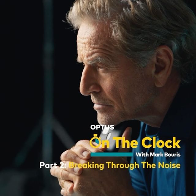 Instagram post by @mark_bouris for Optus. Caption reads: How do you stand out and break through the noise....