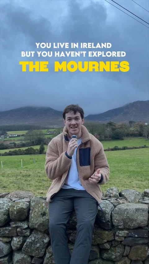 Instagram post by @kevin_penrose_ for Discover Northern Ireland. Caption reads: The Mournes are not just for hiking - why not save....