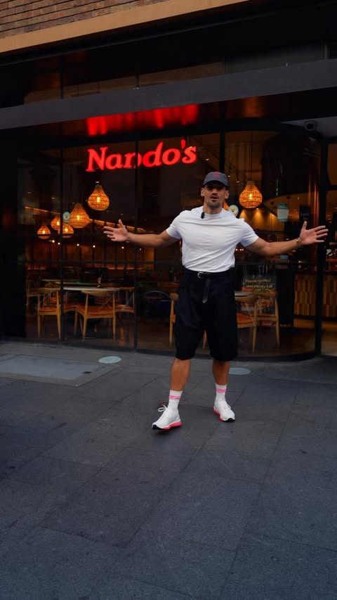 Instagram post by @w_cribb for Nando's UK & Ireland. Caption reads: @w_cribb x @nandosaus x @snowmachinefest - Name a....