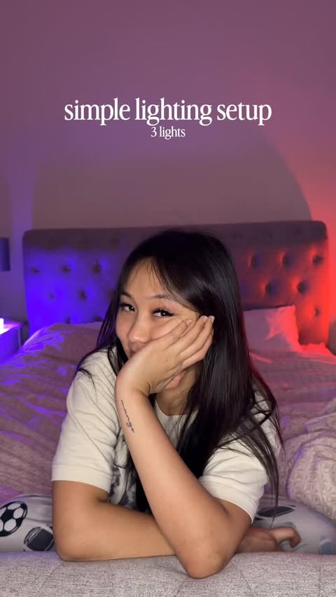 Instagram post by @shinugc for SANDMARC. Caption reads: A cute lighting setup for girlies with no natural....