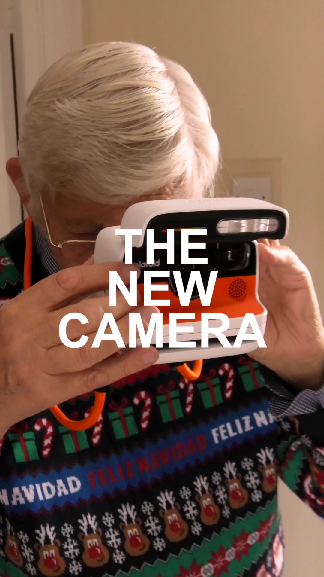 TikTok post by @makemeaoffer for Polaroid. Caption reads: AD When my parents tried out the @Polaroid Flip....