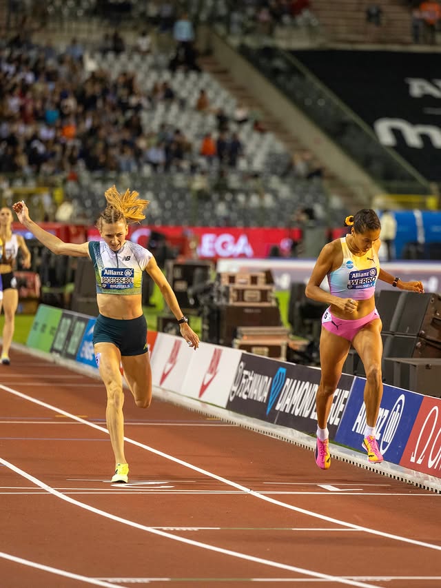 Instagram post by @hardloopnetwerk for FloTrack. Caption reads: [...] watch the Diamond League Final LIVE on....