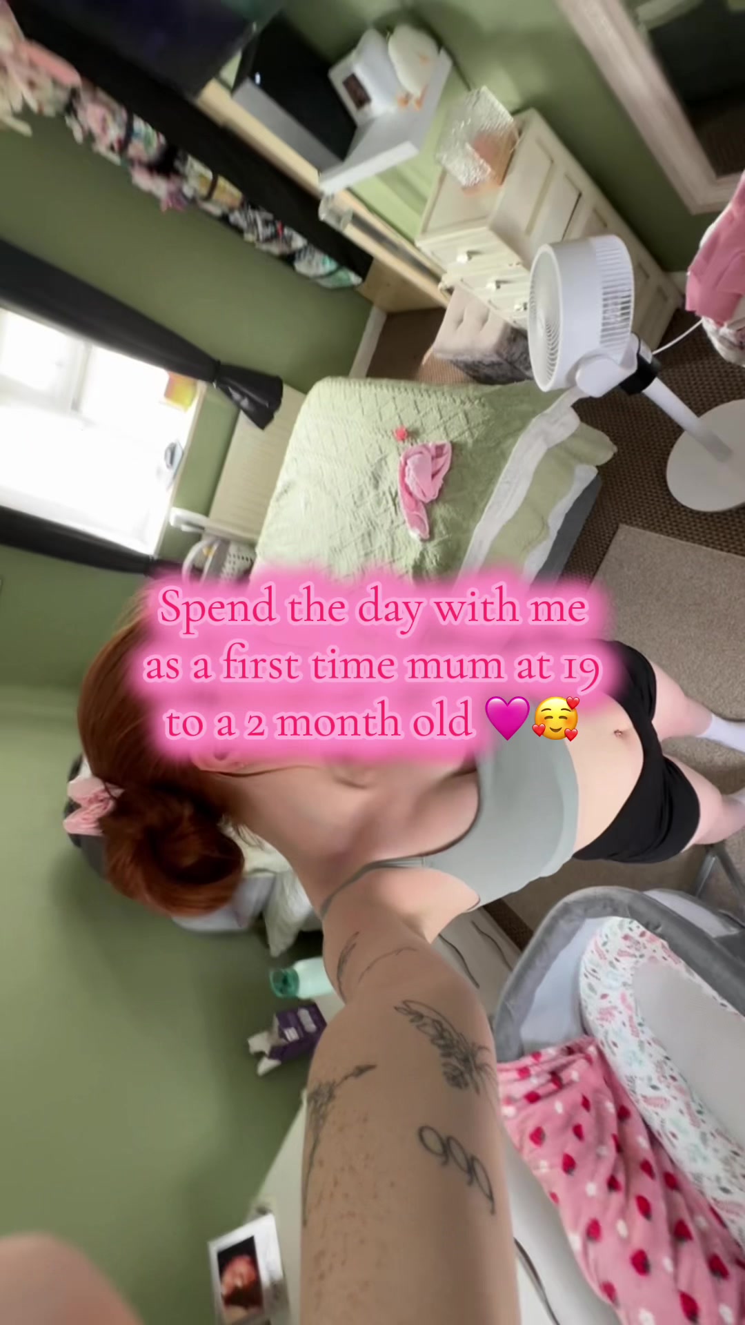 TikTok post by @k1rsty67894523 for Delhicious Body. Caption reads: [...] #motherhood #spendthedaywithme....