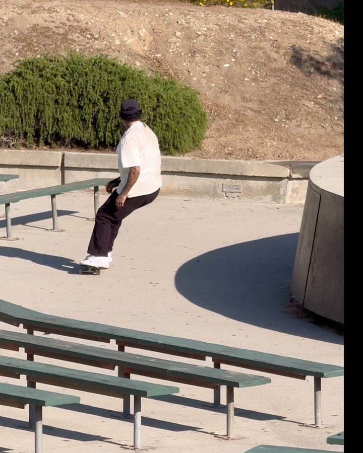 Instagram post by @nyjah for Nike Skateboarding. Caption reads: Skate. Moto. Nature. DJ. Send. @nikesb.