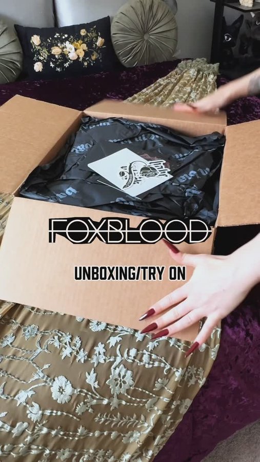 Instagram post by @ally_slayter for Foxblood. Caption reads: THANK YOU @foxbloodshop !!!! Which one do you like....