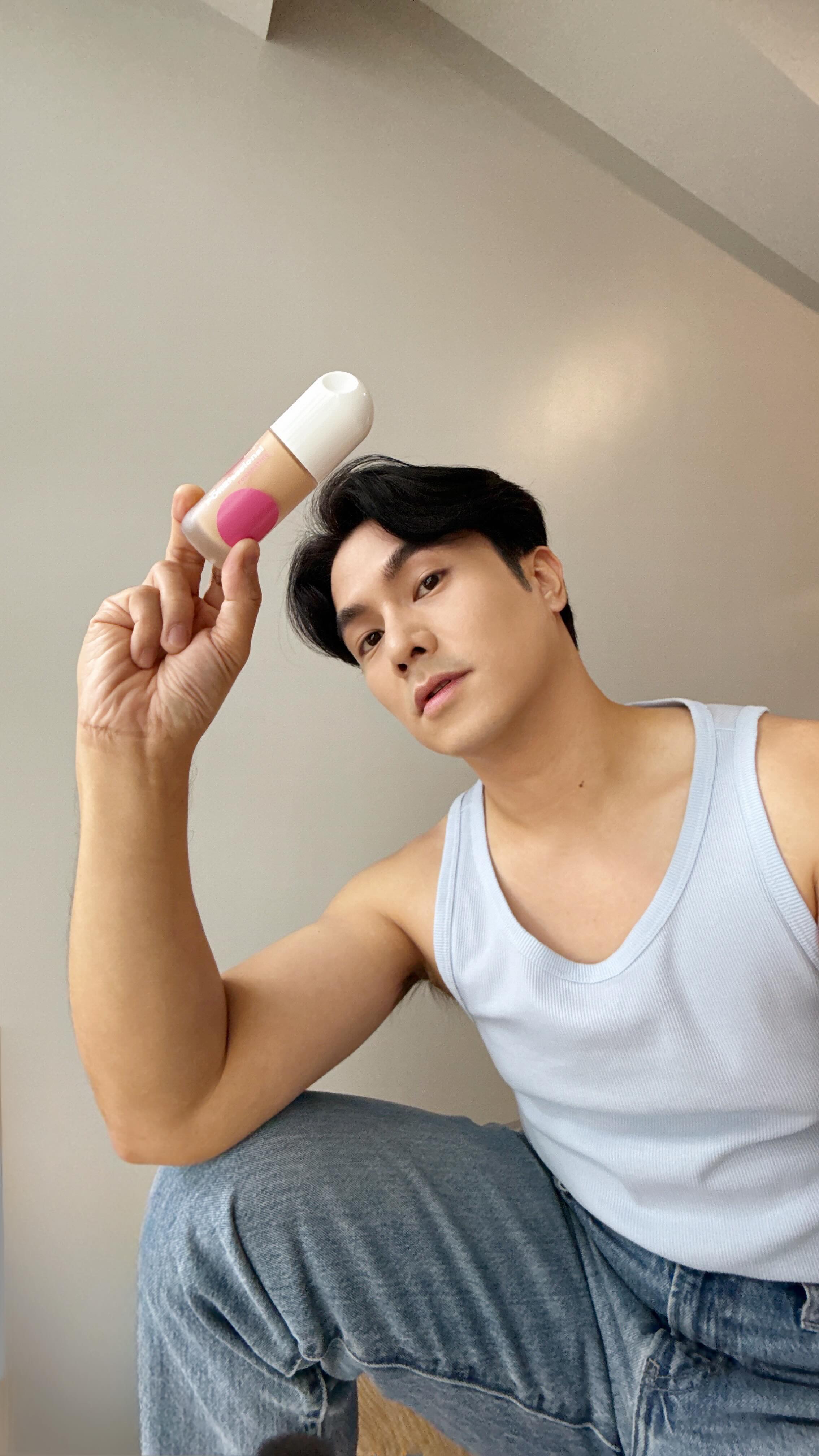 Instagram post by @jakegalvez for Benefit Cosmetics Philippines. Caption reads: Pores? What pores? 🧐 Loving how this NEW....