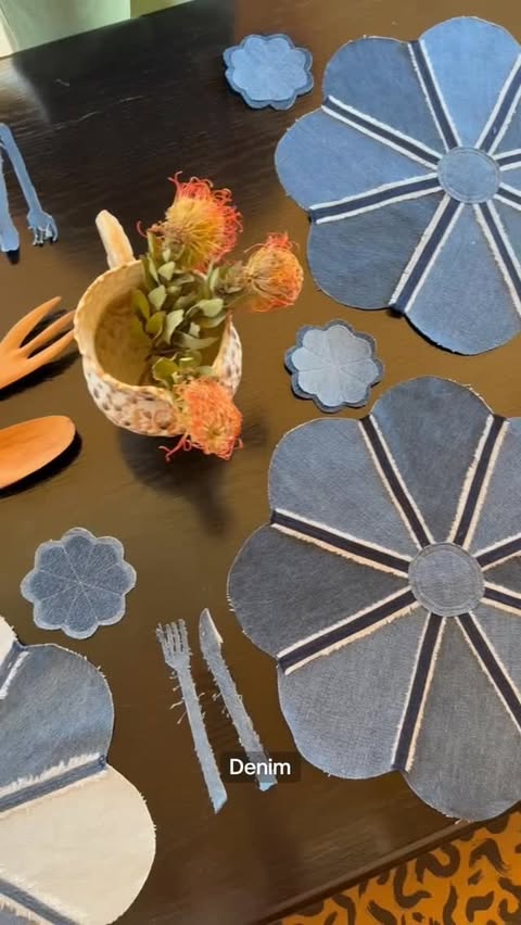 Instagram post by @bamboohousefireisland for Nuuly. Caption reads: [...] did what they do best + upcycled Nuuly denim....